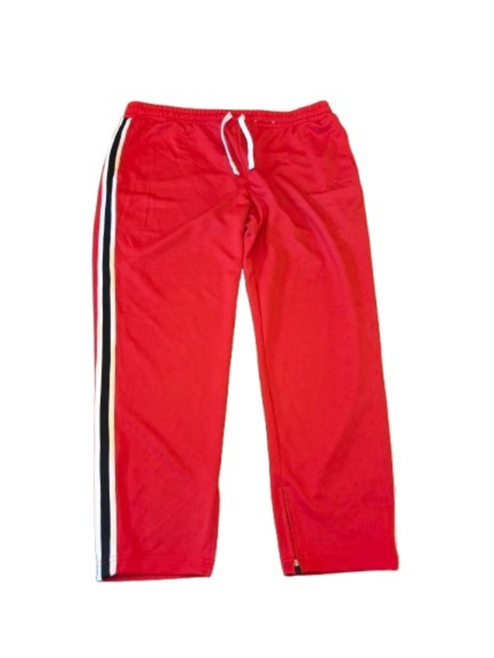 Arizona Jean Company Red Track Pants with Triple Side Stripes